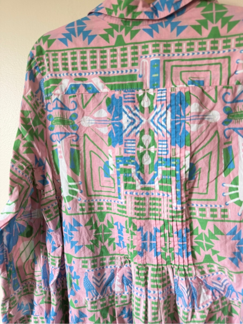 Tuckernuck: Sheridan French mallory midi dress geometric quiet luxury XL cotton - Picture 3 of 6